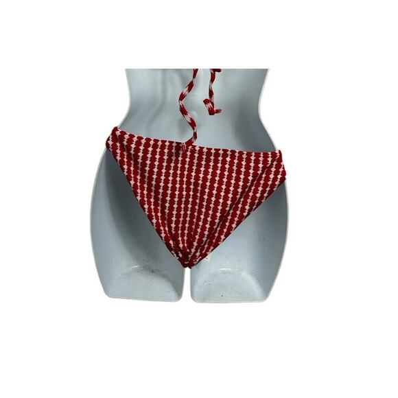 lemlem by Liya Kebede Zala Red String Bikini Bottom Sz XL Adjustable Ties NEW - Picture 9 of 9